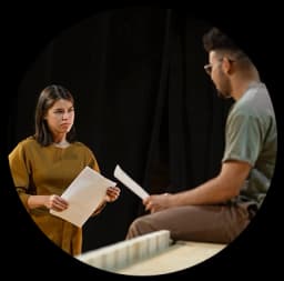 Role Play Scenarios: Role-play conversations in workplace settings.