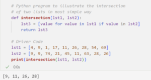 Q. How to Get an Intersection of Two Python Lists 