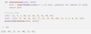 Q. How to Get an Intersection of Two Python Lists 