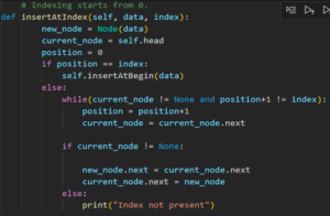 Insert a Node at a Specific Position in a Linked List: